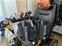 전동휠체어 스피커 거치대 제작사례