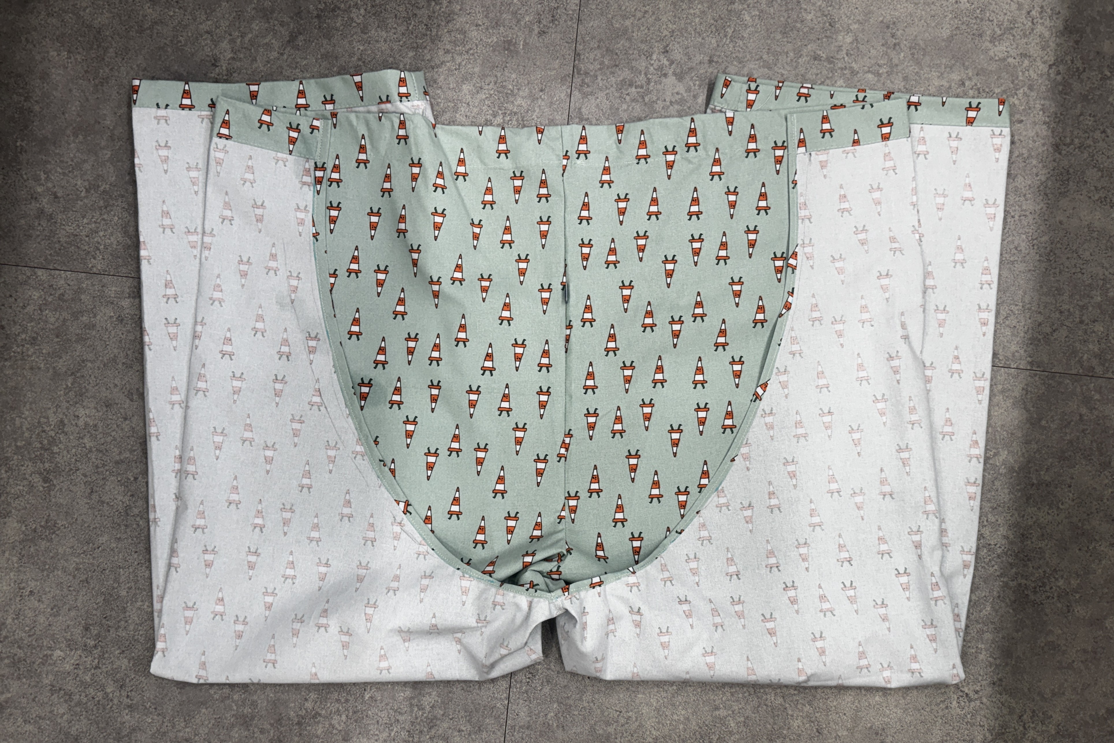 병원복 바지 엉덩이 트임