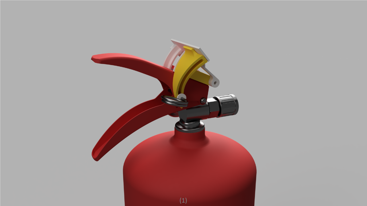 한 손 사용자를 위한 소화기 안전핀 제거기