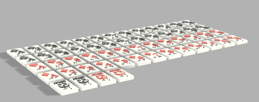 모두가 즐길 수 있는 점자 블럭형 트럼프 카드